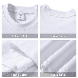 T-shirt da uomo estiva girocollo a manica corta oversize in cotone 100% pesante 260 g/m² di alta qualità, personalizzabile con logo - Product Image 3