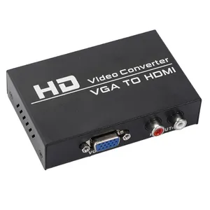 Convertidor V2H VGA a HDMI 1080P, adaptador Full HD de vídeo para HDTV/portátil/proyector