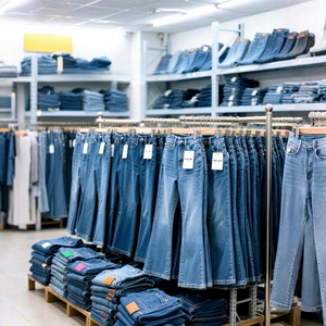 <span class=keywords><strong>Jean</strong></span> en denim taille haute tendance 2026 <span class=keywords><strong>pour</strong></span> <span class=keywords><strong>femme</strong></span>, coupe <span class=keywords><strong>large</strong></span>, délavage vintage, extensible, idéal <span class=keywords><strong>pour</strong></span> le quotidien, le bureau, les sorties et les vacances - Product Image 2