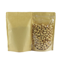 Pochette en papier kraft transparente de différentes tailles avec fenêtre, imprimée en héliogravure, biodégradable, pour l'emballage de gelée, d'aliments pour animaux et de chewing-gum