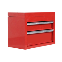 Vente chaude rouge et autres couleurs personnalisables Petite boîte rouge à ouverture par le haut Boîte à outils de haute qualité à 2 tiroirs