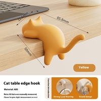 Crochet multifonctionnel réglable pour sac de table de couleur crème pour chat Crochet auto-adhésif portable à roulement solide