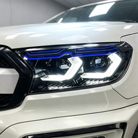 Feux avant de voiture KGKB pour Ford Everest Ranger 2016-2020, phares LED améliorés, ensemble de phares avec lentille de projecteur, accessoires