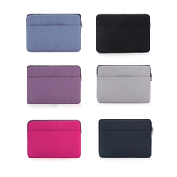 Vente en gros en usine Housse pour ordinateur portable en néoprène léger Design simple Doublure intérieure en peluche colorée bon marché pour sac à main Housse pour ordinateur portable