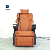Siège de capitaine inclinable électrique en cuir matelassé diamant avec appui-tête, accoudoir et repose-jambes pour Toyota Alphard