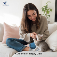 Collier pour chat imprimé cerises avec clochette et boucle dorée, collier réglable pour chaton avec laisse pour petits chats, collier pour animaux de compagnie à motif de fruits