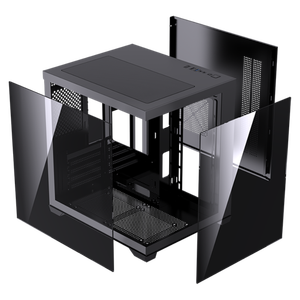 Lovingcool casing PC game Desktop Mini Mid-Tower dengan catu daya dukungan kaca Tempered untuk kabinet Set Komputer mikro ATX/ITX - Product Image 4