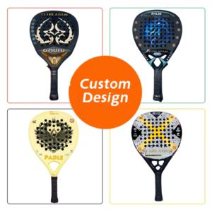 Fábrica de alta calidad personalizada Kuikma Print Padel Pro Eva Grip raqueta de <span class=keywords><strong>tenis</strong></span> 12K 18K raquetas deportivas de fibra de carbono con forma de LED - Product Image 3