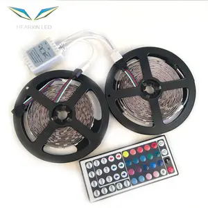 Lâmpadas led que muda de cor, 1m/2m/3m/5m/10m/20m, 3528 smd, rgb, com 44key, controle remoto, para áreas internas