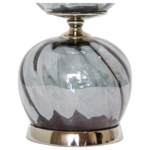 Tall Smoky Glass <b>Vase</b> With Rounded Base For Living Room Decorative Accent - Product Image 2