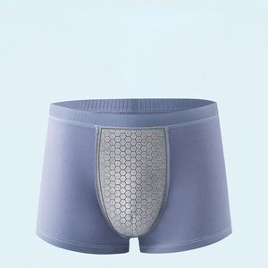 Ropa Interior Masculina, Bóxers Transpirables, Calzoncillos Sólidos con Borde Plateado, Shorts Cómodos sin Costuras para Hombre - Product Image 4