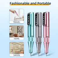 Duofu DF108 35000RPM Stylo perceuse à ongles sans fil en acier inoxydable, rechargeable par USB, lime à ongles double embout, outil de polissage pour salon, portable