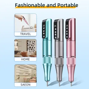 35000RPM Wireless Stainless Steel Nail <b>Drill</b> Pen USB Rechargeable Dual-End Nail File Polishing Salon Tool Portable Manicure - Product Image 2