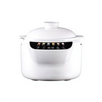 Marmite Électrique Multifonction avec Couvercle en Céramique Blanche - 1,5-2,5 L, Menus Préprogrammés, Minuteur et Réservation, pour une Cuisine Saine, Aliments pour Bébé