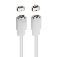 Cable Magnético HYTEPRO M513 Mini Macho a Hembra de 5 Pines Pogo, Cable Redondo de TPE de 2A para Carga y Sincronización de Datos para Automatización Industrial