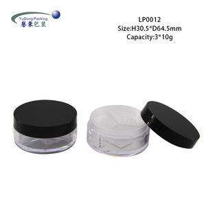 Pot d'emballage vide en plastique ABS de 30g pour correcteur de maquillage 3 cavités Conteneur cylindrique pour poudre libre Logo <span class=keywords><strong>personnalisé</strong></span> Petit coffre-fort à transporter - Product Image 3
