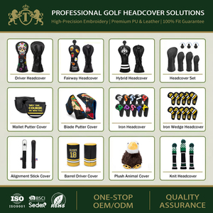 Funda Protectora para Cabeza <span class=keywords><strong>de</strong></span> Palo <span class=keywords><strong>de</strong></span> <span class=keywords><strong>Golf</strong></span> <span class=keywords><strong>de</strong></span> Cuero PU <span class=keywords><strong>de</strong></span> Calidad Superior, Diseño Personalizado OEM ODM - Product Image 3