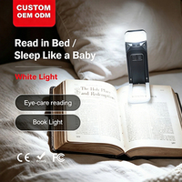 Lampe de lecture portable avec logo personnalisé, bras réglable, lumière LED pour la lecture nocturne dans la chambre et l'utilisation sur le bureau
