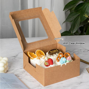 Boîte à gâteaux d'emballage de boîte à gâteaux de qualité supérieure avec fenêtre pour la présentation de style Bento de vos délicieuses friandises par boîte à gâteaux bento - Product Image 2