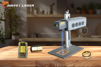Machine de gravure laser de bureau compacte JUNFEI, lumière rouge 20W 30W 50W, sans encre, pour gravure personnalisée de cadeaux, gobelets, étiquettes métalliques