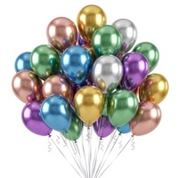 Confezione da 50 Palloncini Metallizzati Cromati da 12 Pollici per Decorazioni Natalizie, Halloween, Compleanni, San Valentino e Capodanno Cinese