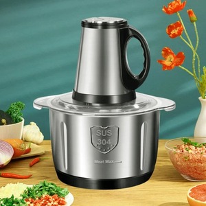 Picadora de Carne Eléctrica de Acero Inoxidable, Procesador de Alimentos de 5L, Trituradora de Ajo, Licuadora de Gran Capacidad, Utensilios de Cocina - Product Image 1