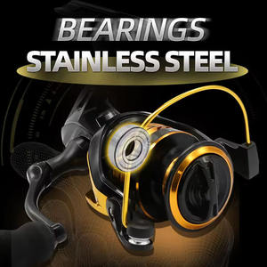 Moulinet de pêche à la traîne rouge doré pour la pêche au bar, lancer à longue <span class=keywords><strong>distance</strong></span>, pêche en mer - Product Image 2