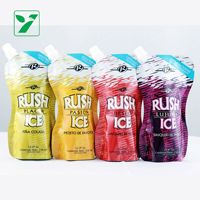 Sachets souples imprimés flexo jetables en gros pour lait de soja, résistants aux hautes températures, pour boissons, emballages stand-up