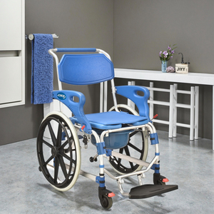 Chaise de bain à roulettes renforcée avec accoudoir Tabouret de <span class=keywords><strong>douche</strong></span> mobile intérieur <span class=keywords><strong>pour</strong></span> équipement de sécurité de salle de bain hémiplégique <span class=keywords><strong>pour</strong></span> personnes âgées - Product Image 6