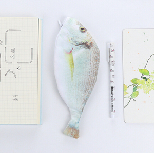 Étui à crayons original en forme de poisson salé, étui à crayons personnalisé avec dessin animé, grande capacité, durable - Product Image 4