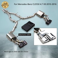 BOSKA Échappement sport en acier inoxydable haute performance avec tuyau en X amélioré pour Mercedes-Benz CLS550 4.7 V8 2010-2016 Silencieux Catback