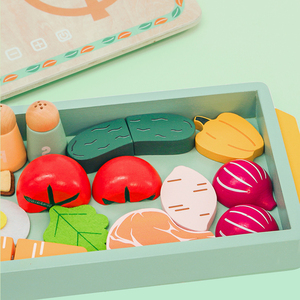 Ensemble de <span class=keywords><strong>cuisine</strong></span> en bois pour enfants avec jouets alimentaires pour faire semblant de cuisiner, ensemble de <span class=keywords><strong>cuisine</strong></span> pour enfants, <span class=keywords><strong>cuisine</strong></span> de jeu - Product Image 5