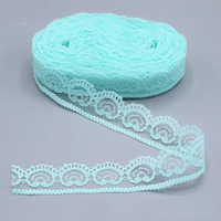 Dentelle en organza non élastique de 2,3 cm avec broderie en forme de cœur pour chaussures, chapeaux, sacs, foulards, bijoux, accessoires de bricolage