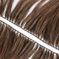 Cheveux vierges en gros, cheveux russes de qualité supérieure, les plus populaires, double trame, invisibles, 100% cheveux humains, extensions de cheveux en plumes