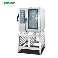 Four combiné professionnel haute luminosité en acier inoxydable 201 pour boulangerie, modes vapeur et convection, 6000W, 220V, garantie 1 an, pour pizzas