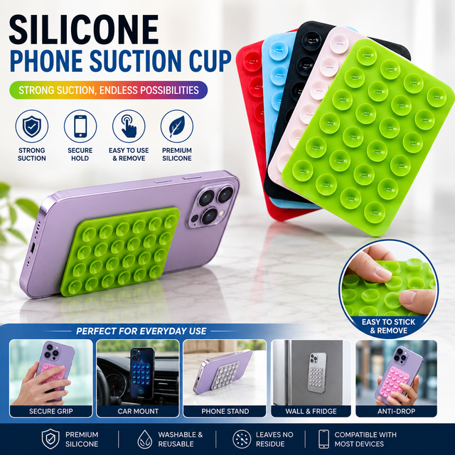 New Flexible Foldable Silicone Phone Holder With Aluminum Sheet, Freely Bendable, Universal for Tablet & Laptop