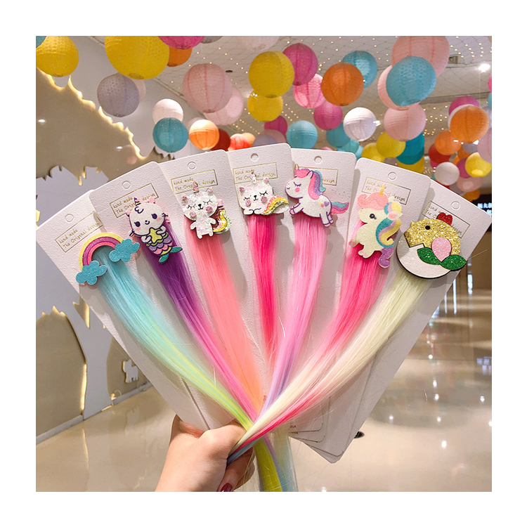 Детский парик принцессы заколка для волос парик заколки для наращивания волос