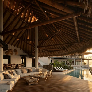 Conception personnalisée de villa tropicale sur la <span class=keywords><strong>falaise</strong></span> avec terrasse et piscine, plan architectural et visualisation 3D, support approfondi - Product Image 3