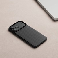 Étui de téléphone en fibre de carbone Laudtec pour iPhone Air 17 16 Pro Max, magnétique, ultra-fin, léger, antichoc, coque arrière tissée Sjk1109