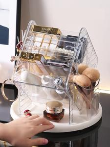 Boîte de rangement de rouge à lèvres transparente multifonctionnelle pour cosmétiques Solution d'organisation rotative pour la maison, y compris le <span class=keywords><strong>coton</strong></span>-<span class=keywords><strong>tige</strong></span> - Product Image 5