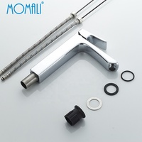 Grifo Momali de latón macizo para lavabo de hotel, montado directamente en el encimera, con agua fría y caliente, mezclador para lavabo de baño, grifo para fregadero de uso doméstico