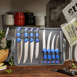 Juego de Cuchillos de <span class=keywords><strong>Carnicero</strong></span> Profesionales de Acero Inoxidable con Mango de Plástico, Diseño Industrial Duradero, Hojas Afiladas, Bolsa de Acero para <span class=keywords><strong>Carnicero</strong></span> - Product Image 5