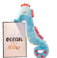 Oreiller long hippocampe extra doux pour adultes, jouet en peluche anti-anxiété, cadeau parfait pour la décoration de Noël