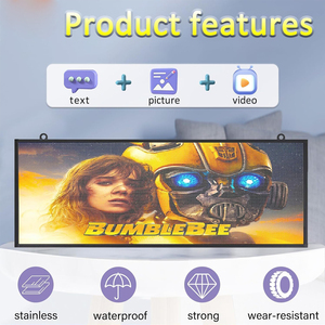 P5 Outdoor Programmable <strong>LED</strong> Sign 39&quot;x14&quot; <strong>LED</strong> Advertising Display with WiFi <strong>Control</strong> for Business Video Image Playback - Product Image 2