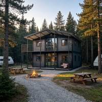 Maison préfabriquée en conteneur extensible à 2 étages entièrement personnalisable pour la maison et le bureau