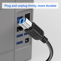 Kabel USB-C ke USB-B 3.1 3FT 10Gbps Thunderbolt 3 untuk Komputer & Printer Konduktor Tembaga Murni Terlindung