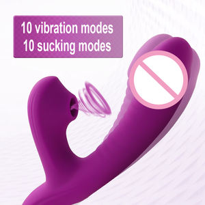 Consolador de conejo vibrador para mujeres juguetes sexuales vibrador de succión 2 en 1 doble cinturón Flexible ventas generales silicona magnética doble cabeza - Product Image 2