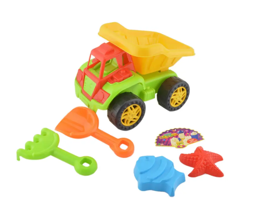 Penjualan terlaris Musim Panas anak-anak mainan pantai truk dan ember sekop set cetakan pasir plastik mainan anak-anak