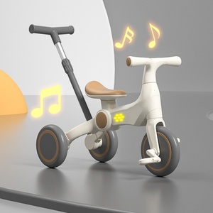 <span class=keywords><strong>Tricycle</strong></span> pliable 4 <span class=keywords><strong>en</strong></span> 1 pour enfants avec musique, lumière LED, roues <span class=keywords><strong>en</strong></span> mousse EVA silencieuses et amortissantes, poussette bébé, <span class=keywords><strong>draisienne</strong></span> - Product Image 1