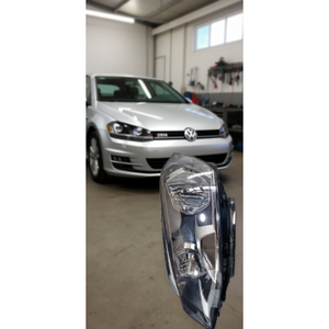 Conjunto de Faro Delantero para Volkswagen Golf 2014-2017, Lado Izquierdo, Nuevo, Repuesto, Sistema de Iluminación Automotriz Halógeno Xenón, 12V, Compatible con OEM, P0751 - Product Image 1